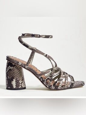 Sam Edelman Sandals Daffodil Snakeskin Stappy Heels Women Sz 9.5M Trendy Modern